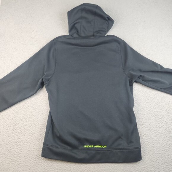 Under Armour Hoodie Men's Medium Loose Black Jumper Pullover Hooded Sweatshirt - Picture 3 of 11